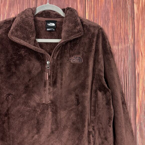 THE NORTH FACE Osito Fleece Jacket 1/4 Zip Pullover Brown Womens Size XL - Picture 3 of 4